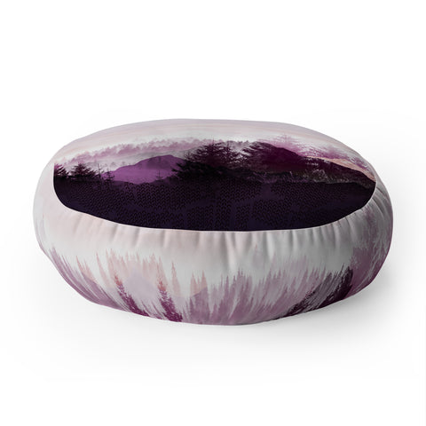 Iveta Abolina Purple Horizon Floor Pillow Round