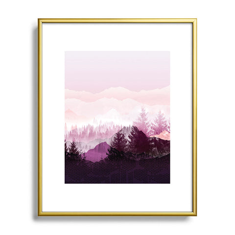 Iveta Abolina Purple Horizon Metal Framed Art Print