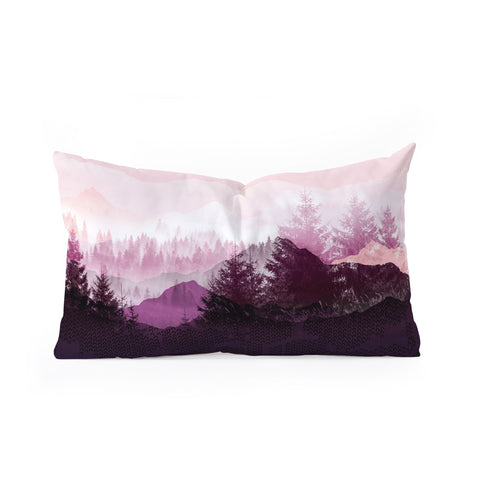 Iveta Abolina Purple Horizon Oblong Throw Pillow
