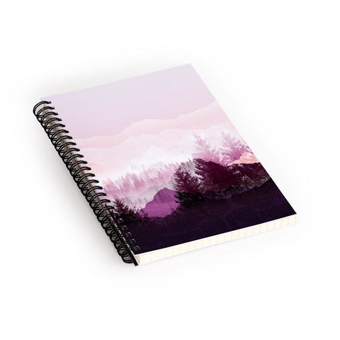 Iveta Abolina Purple Horizon Spiral Notebook