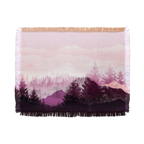 Iveta Abolina Purple Horizon Throw Blanket