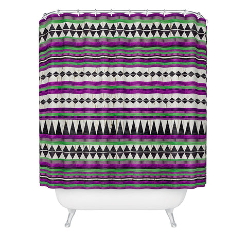 Iveta Abolina Purple Navajo Shower Curtain