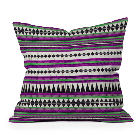 Iveta Abolina Purple Navajo Throw Pillow