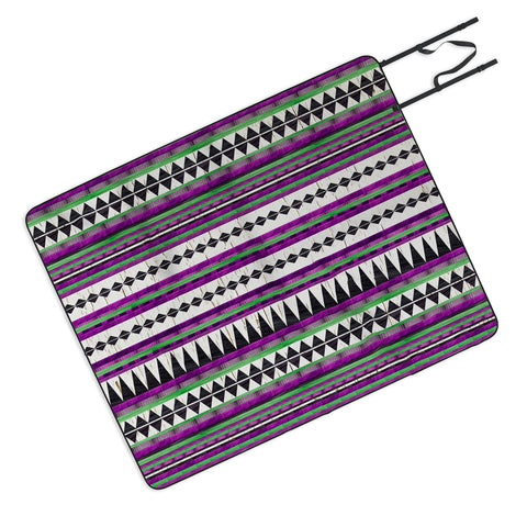 Iveta Abolina Purple Navajo Picnic Blanket