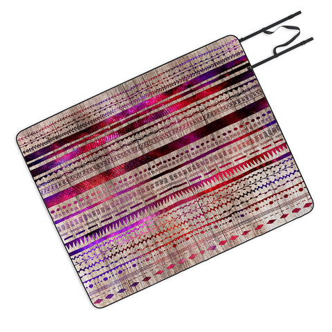 Iveta Abolina Purple Nebula Picnic Blanket
