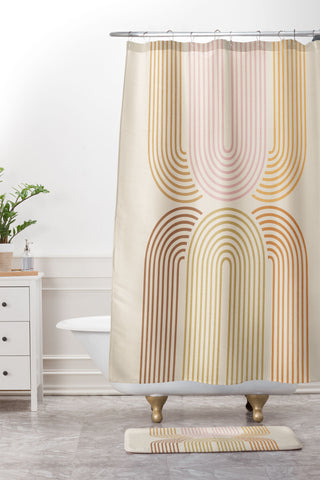 Iveta Abolina Rainbow Arches I Shower Curtain And Mat