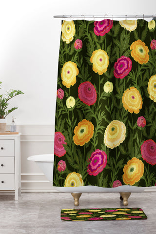 Iveta Abolina Ranunculus Love Shower Curtain And Mat