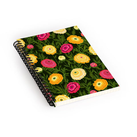 Iveta Abolina Ranunculus Love Spiral Notebook
