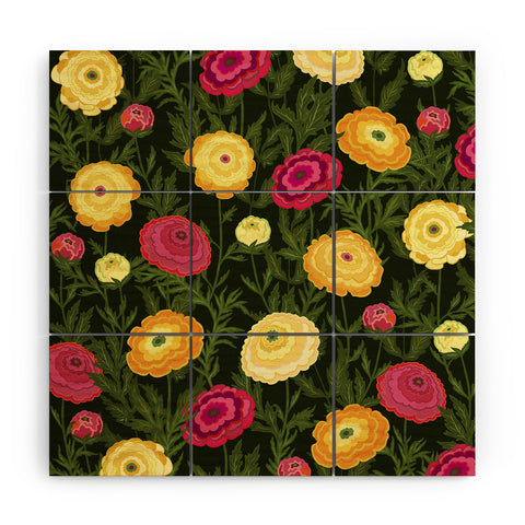 Iveta Abolina Ranunculus Love Wood Wall Mural
