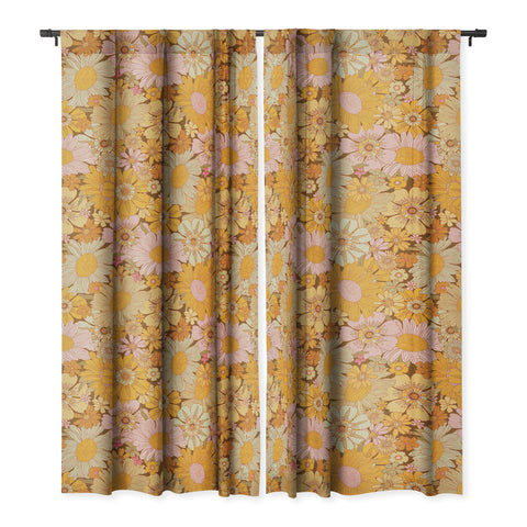 Iveta Abolina Retro Florals 70s Brown Blackout Non Repeat