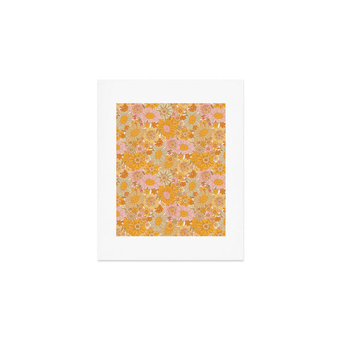 Iveta Abolina Retro Florals 70s Cream Art Print