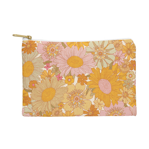 Iveta Abolina Retro Florals 70s Cream Pouch