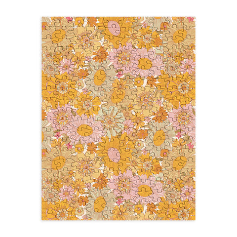 Iveta Abolina Retro Florals 70s Cream Puzzle