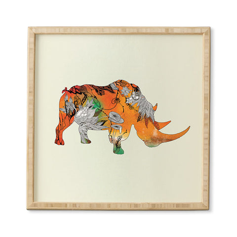 Iveta Abolina Rhino Framed Wall Art