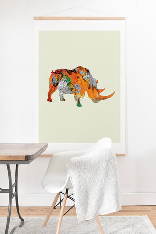 Iveta Abolina Rhino Art Print And Hanger