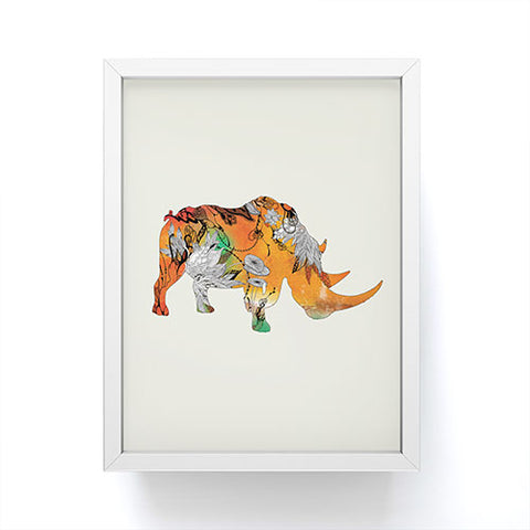 Iveta Abolina Rhino Framed Mini Art Print