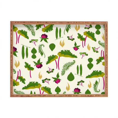 Iveta Abolina Rhubarb Garden Rectangular Tray