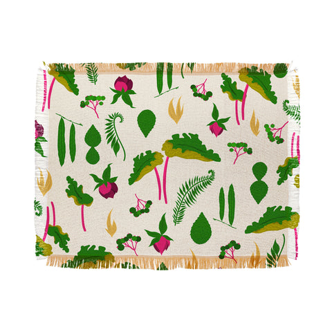 Iveta Abolina Rhubarb Garden Throw Blanket