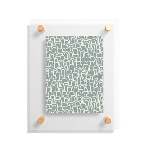 Iveta Abolina Rolling Hill Arches Teal Floating Acrylic Print