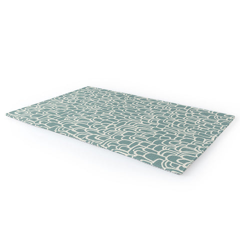 Iveta Abolina Rolling Hill Arches Teal Area Rug