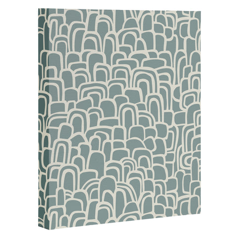Iveta Abolina Rolling Hill Arches Teal Art Canvas