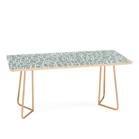 Iveta Abolina Rolling Hill Arches Teal Coffee Table