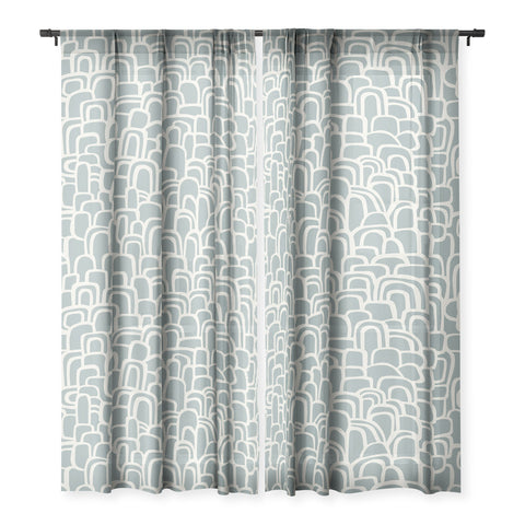 Iveta Abolina Rolling Hill Arches Teal Sheer Non Repeat