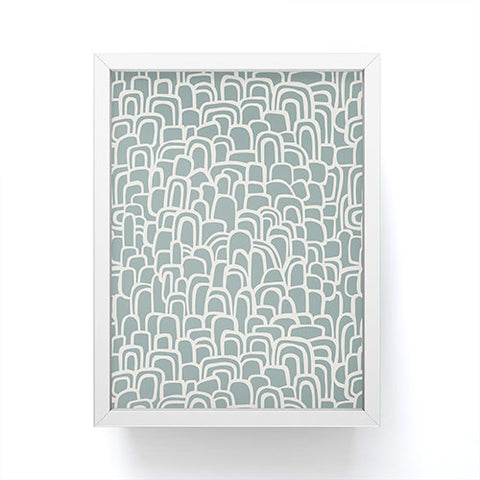 Iveta Abolina Rolling Hill Arches Teal Framed Mini Art Print