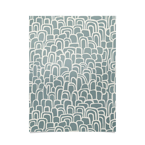 Iveta Abolina Rolling Hill Arches Teal Poster