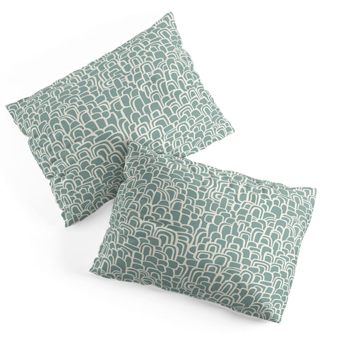 Iveta Abolina Rolling Hill Arches Teal Pillow Shams