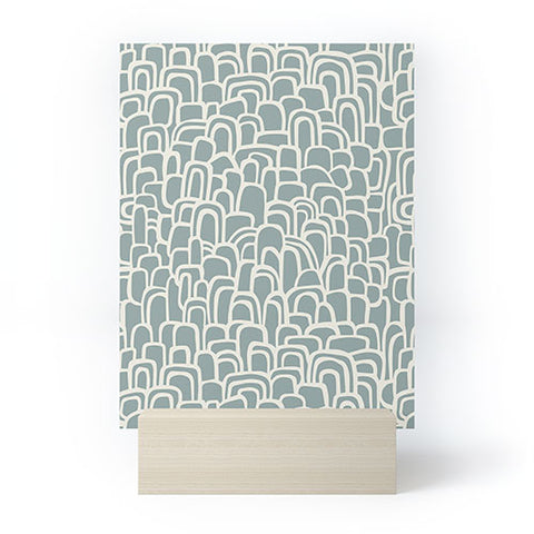 Iveta Abolina Rolling Hill Arches Teal Mini Art Print