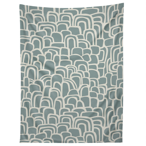 Iveta Abolina Rolling Hill Arches Teal Tapestry