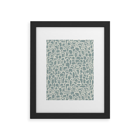 Iveta Abolina Rolling Hill Arches Teal Framed Art Print