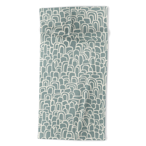 Iveta Abolina Rolling Hill Arches Teal Beach Towel