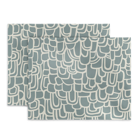 Iveta Abolina Rolling Hill Arches Teal Placemat
