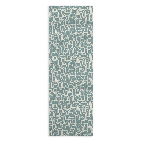Iveta Abolina Rolling Hill Arches Teal Yoga Towel