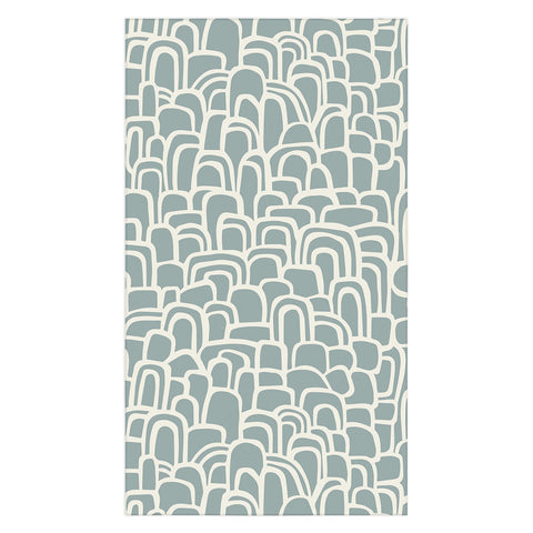 Iveta Abolina Rolling Hill Arches Teal Tablecloth