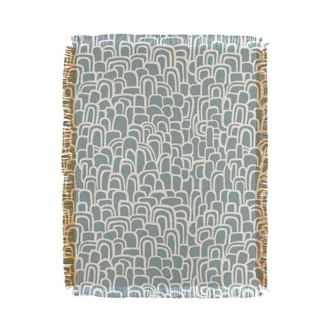 Iveta Abolina Rolling Hill Arches Teal Throw Blanket