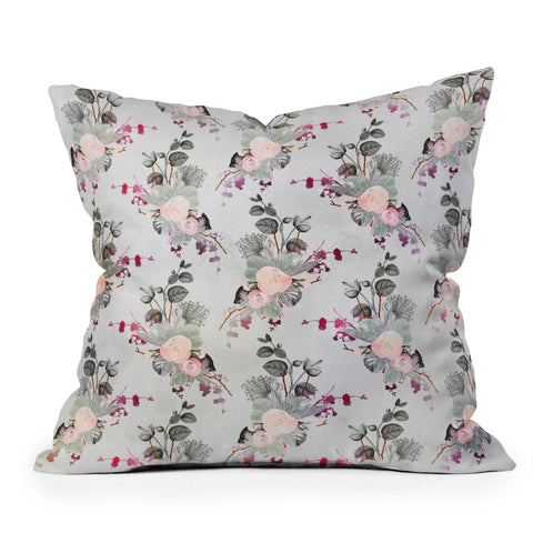 Iveta Abolina Rose Blush Throw Pillow