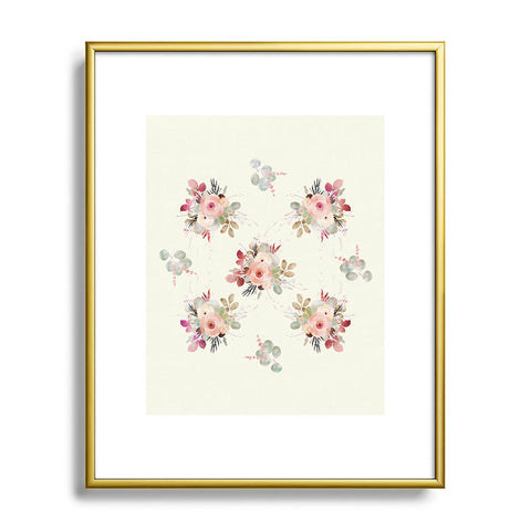 Iveta Abolina Rose Tan Metal Framed Art Print