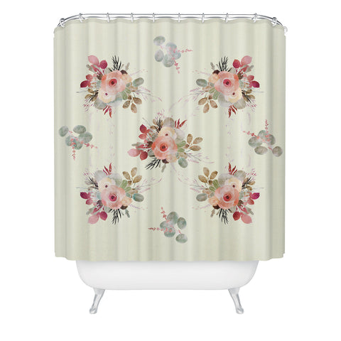 Iveta Abolina Rose Tan Shower Curtain