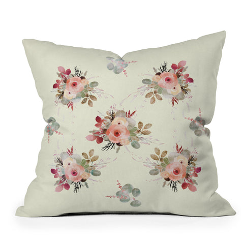 Iveta Abolina Rose Tan Throw Pillow