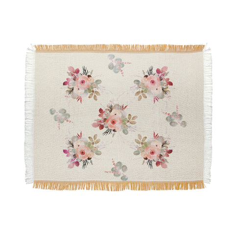 Iveta Abolina Rose Tan Throw Blanket