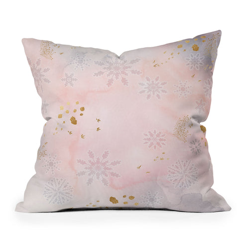 Iveta Abolina Rose Winterland Throw Pillow