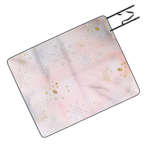 Iveta Abolina Rose Winterland Picnic Blanket