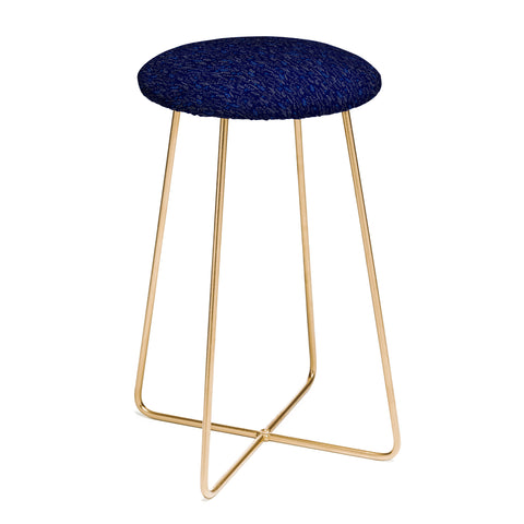 Iveta Abolina Royal Blue Silk Counter Stool