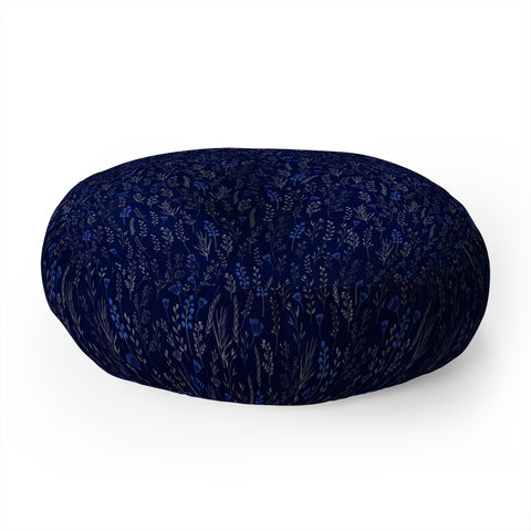 Iveta Abolina Royal Blue Silk Floor Pillow Round