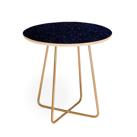 Iveta Abolina Royal Blue Silk Round Side Table