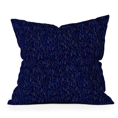 Iveta Abolina Royal Blue Silk Throw Pillow