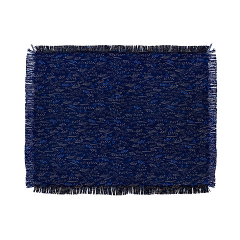 Iveta Abolina Royal Blue Silk Throw Blanket